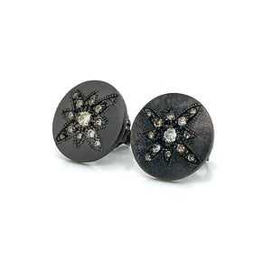 Disc Stud Diamond Earrings