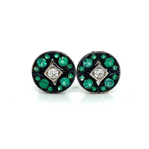 Emerald & Diamond Earrings