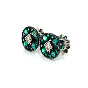 Emerald & Diamond Earrings