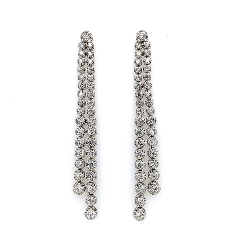 CZ Crystal Drop Dangle Earrings. Flower Leaf Teardrop Vintage Art Deco Long  Earring Rhinestone Diamante Wedding Bridal Chandelier - Etsy