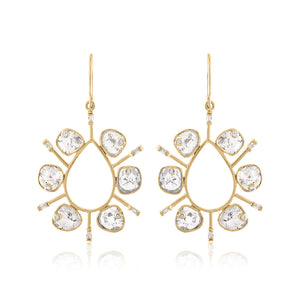 Diamond Slice Drop  Earring