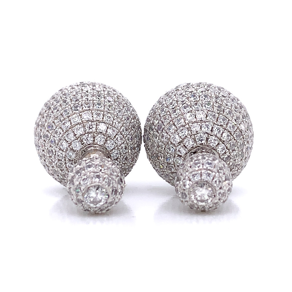 diamond barbell earrings