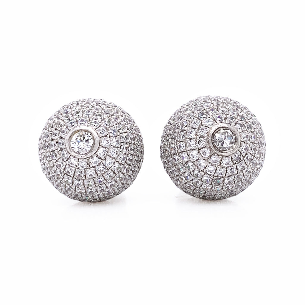 diamond barbell earrings