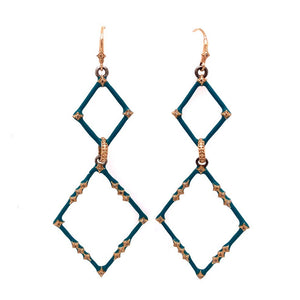 Enamel and Diamond Earrings