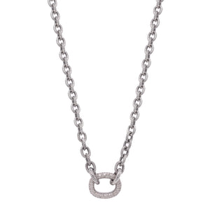 Large Pave Diamond Link Necklace