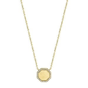 Hexagon Diamond Necklace