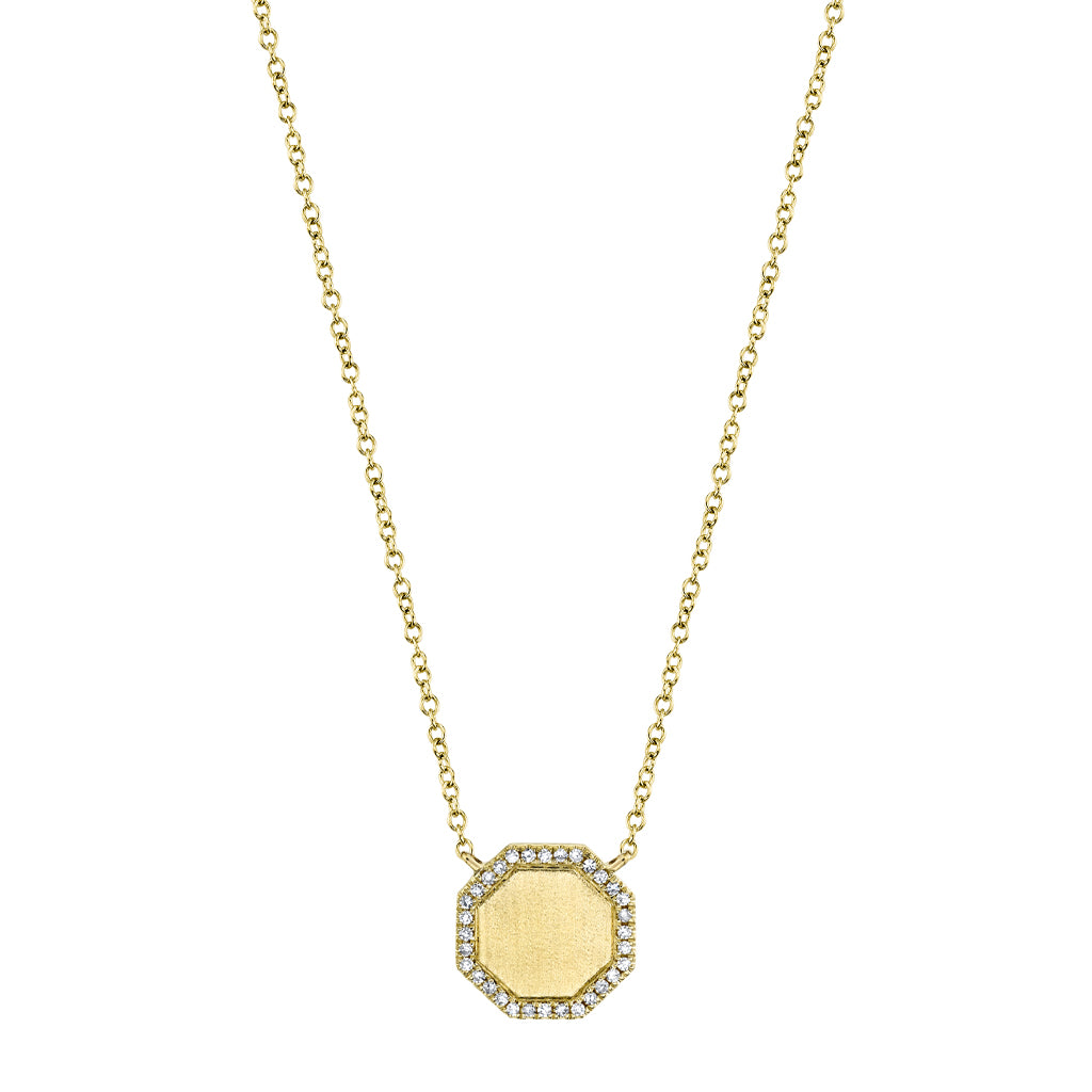 Hexagon Diamond Necklace