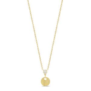 Diamond and Disc Necklace