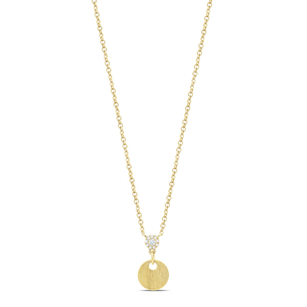 Diamond and Disc Necklace