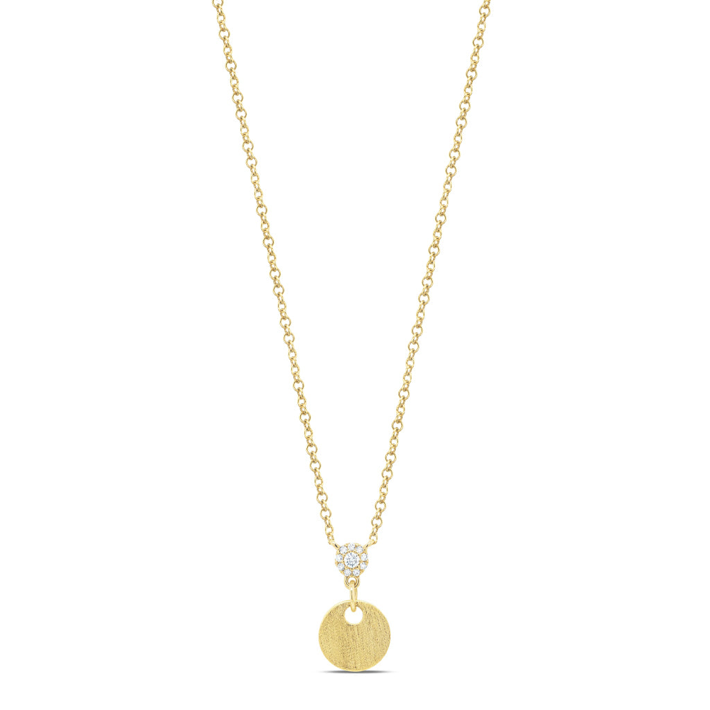 Diamond and Disc Necklace
