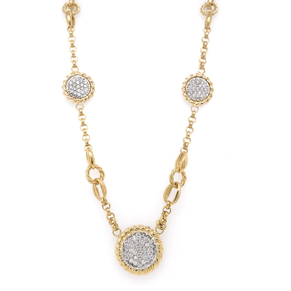 Diamond Disc Necklace