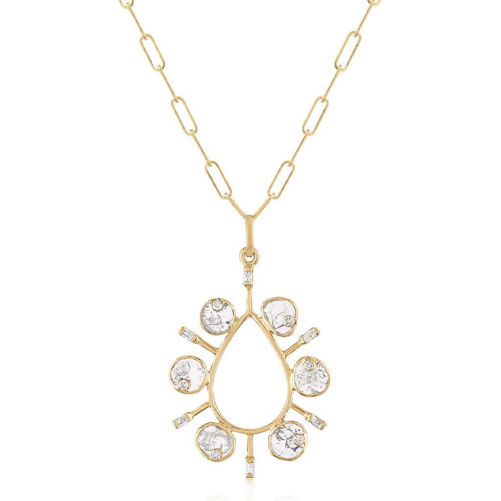 Diamond Slice Statement Necklace