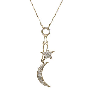 Moon and Star Necklace