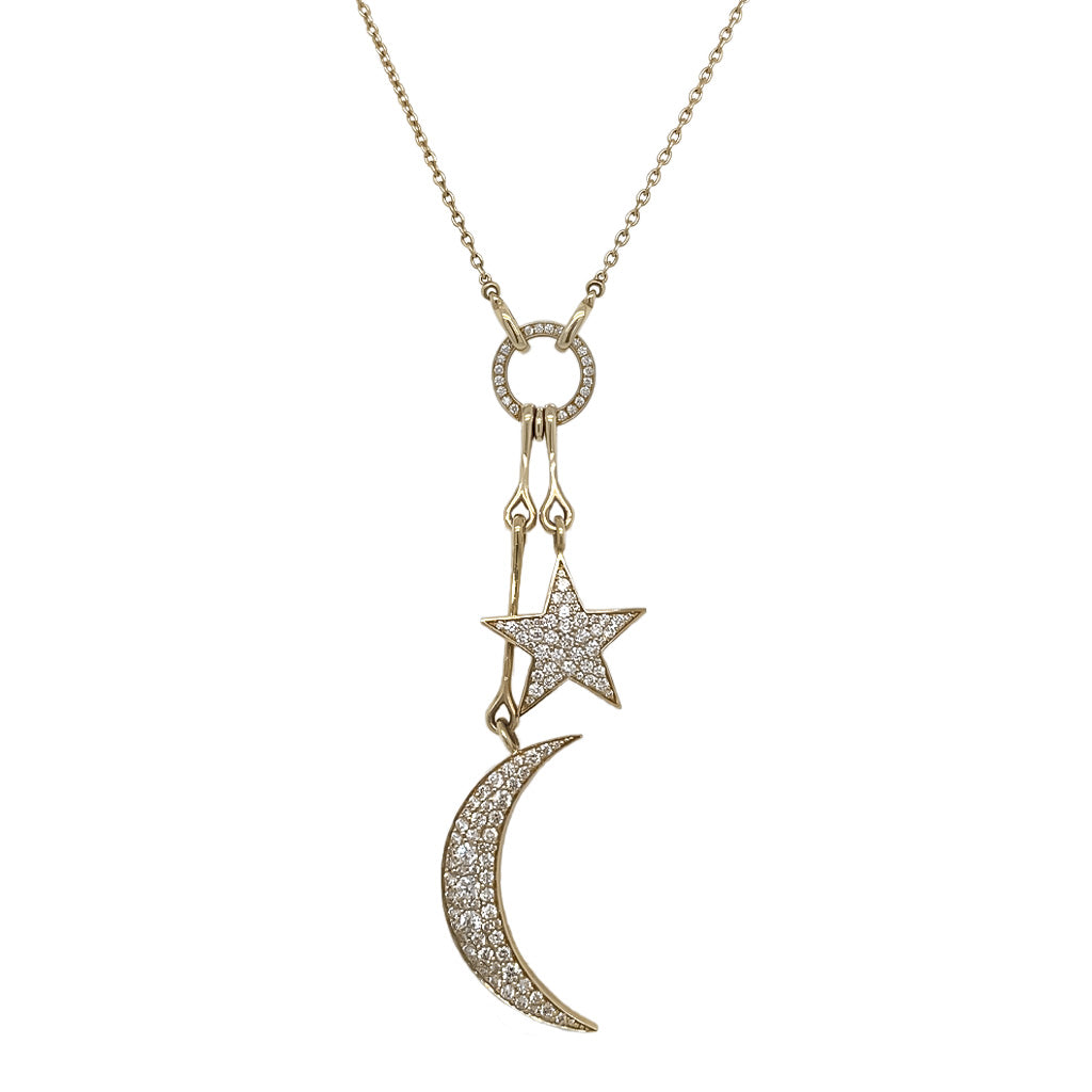 Moon and Star Necklace