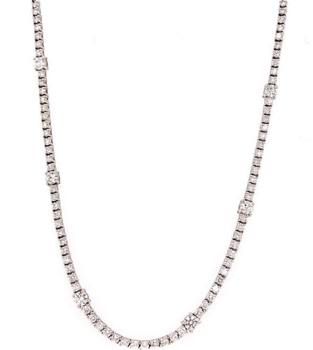 diamond line necklace