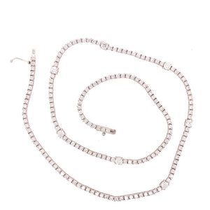 diamond line necklace