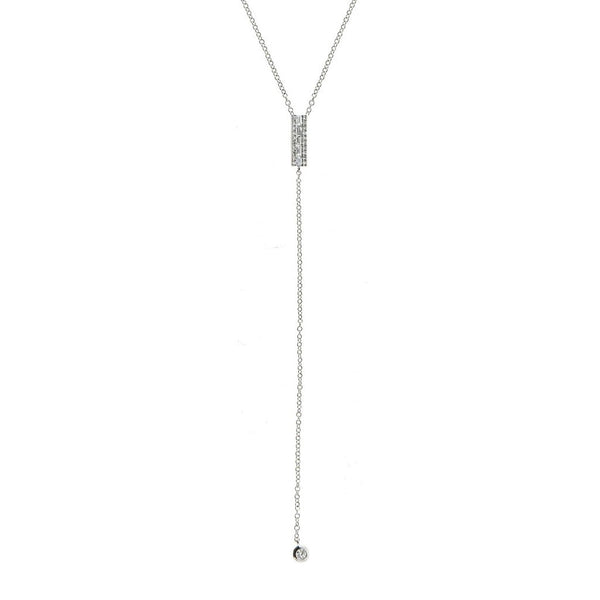 Diamond lariat necklace