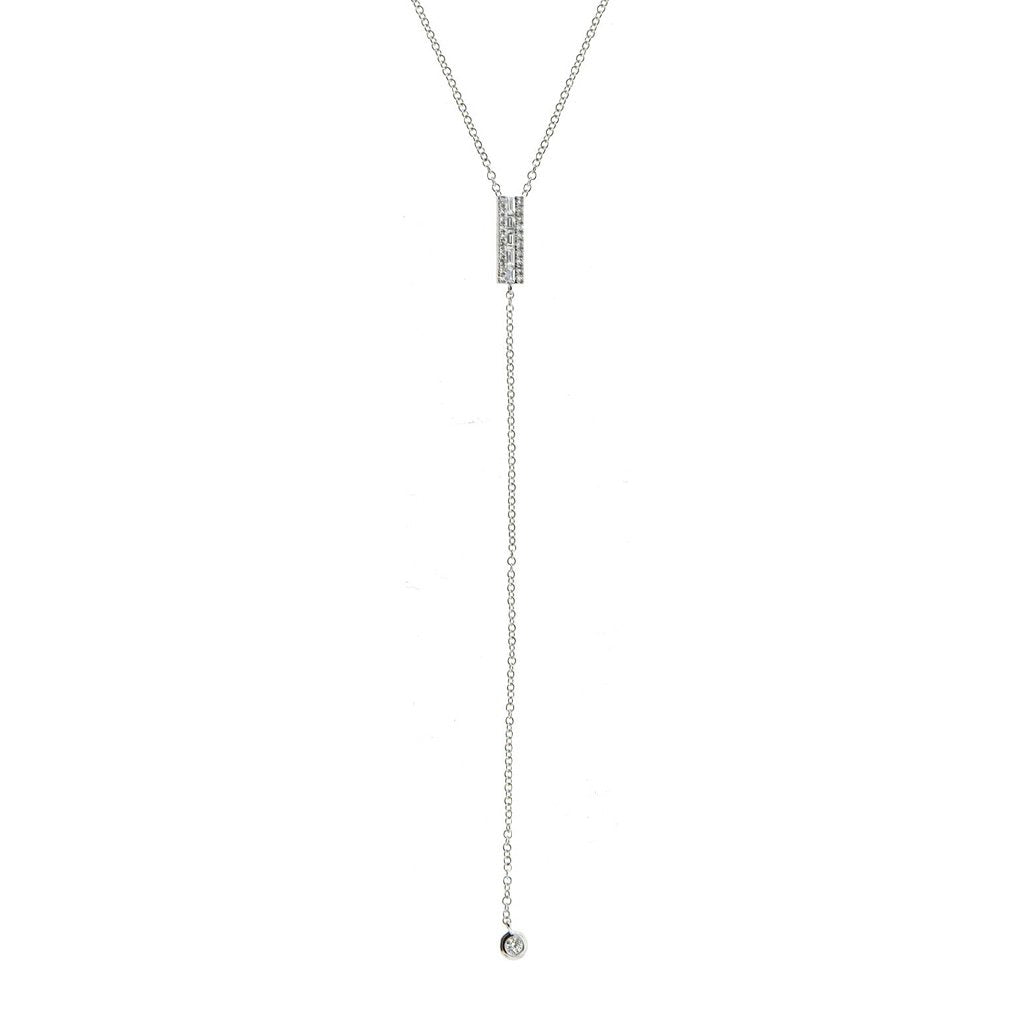 Diamond lariat necklace