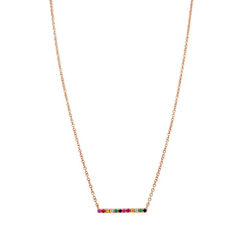 Multi-color bar necklace