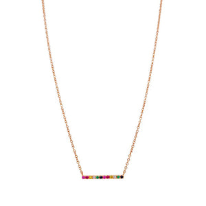 Multi-color bar necklace