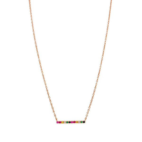 Multi-color bar necklace