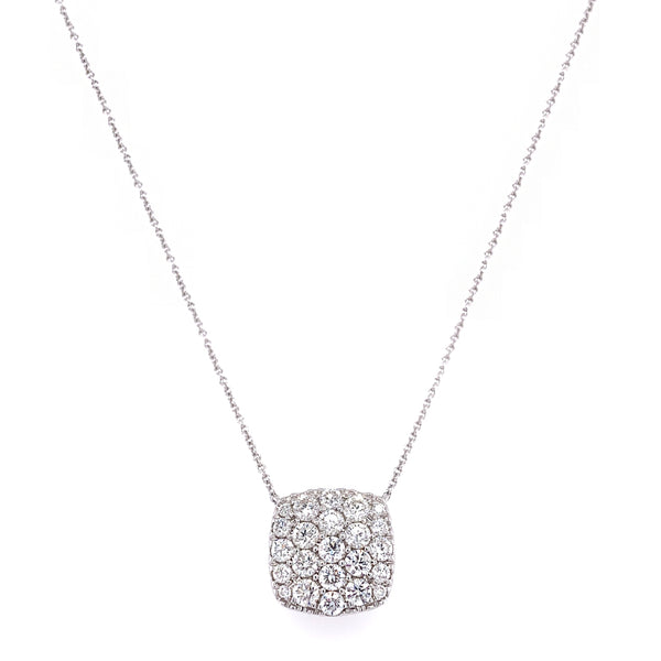 Cushion Diamond Necklace