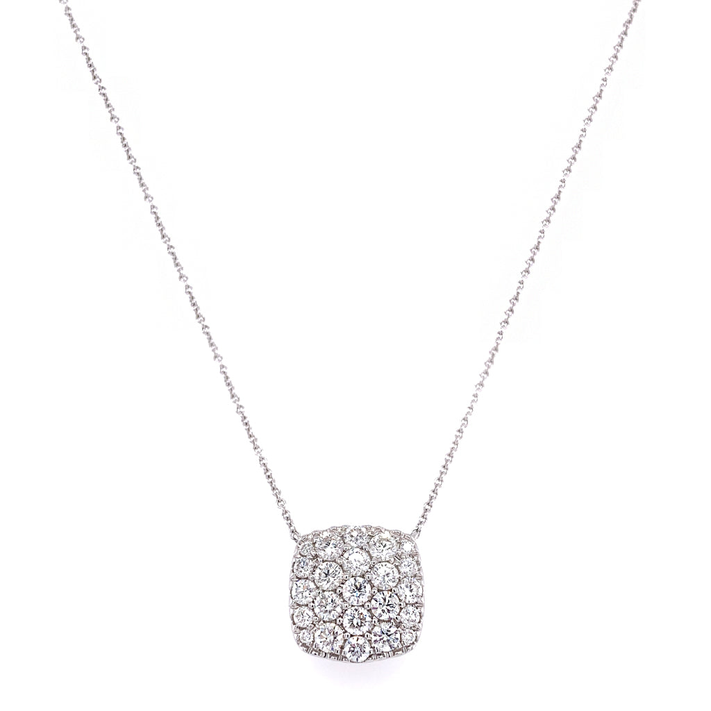 Cushion Diamond Necklace