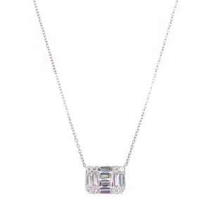 Rectangle Shape Diamond Necklace