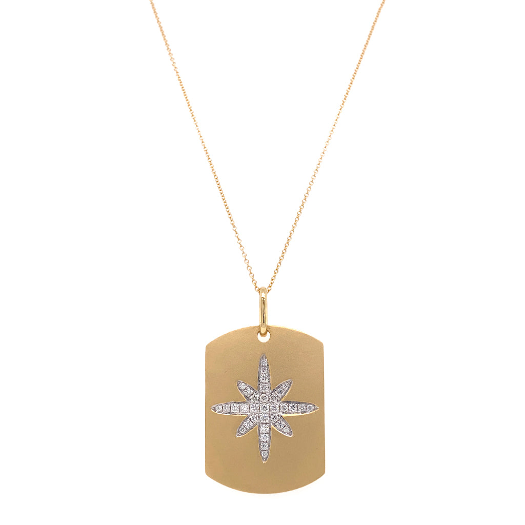 Diamond Dog Tag Necklace