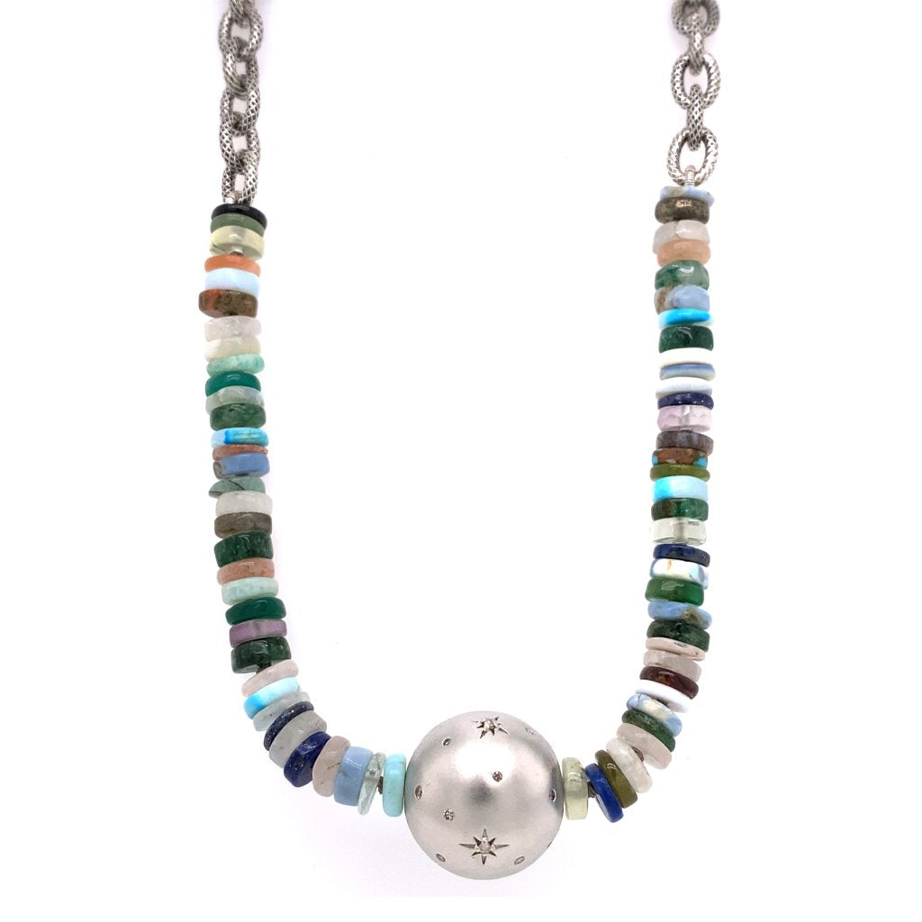 Opal and semi precious bead necklace – Pageo Fine Jewelers