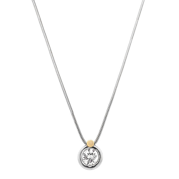 Bezel Diamond Necklace