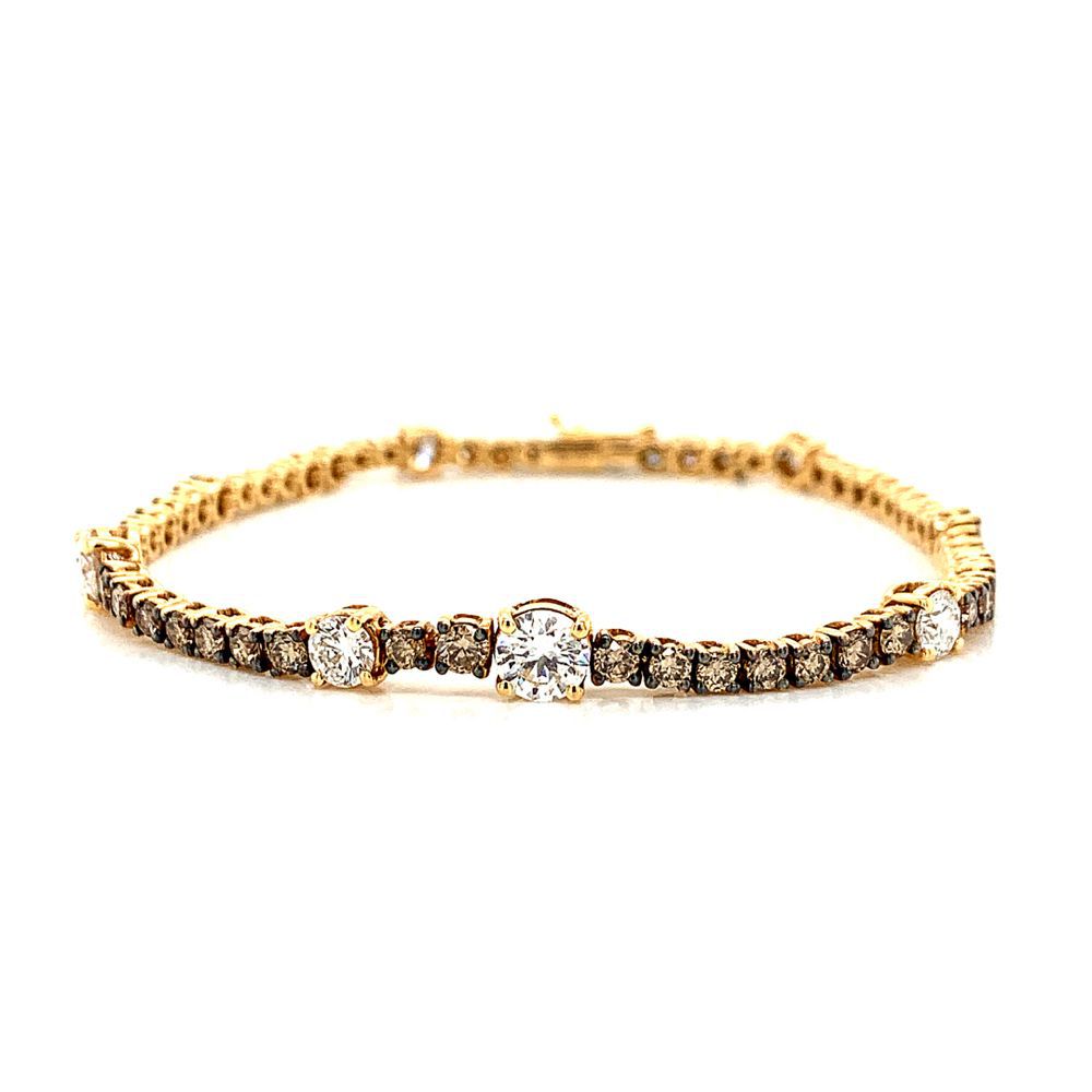 Brown & White Diamond Bracelet