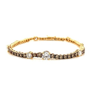 Brown & White Diamond Bracelet