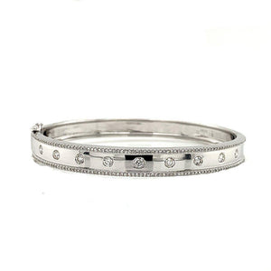 White Gold and Diamond Bangle