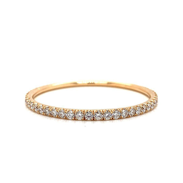 18K Rose Gold Diamond Bangle Bracelet