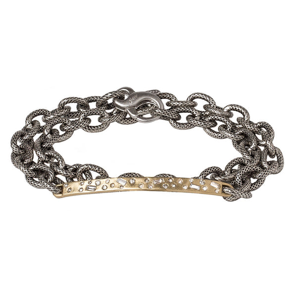 Diamond Bar Link Bracelet