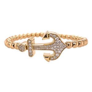 Pave Anchor Bracelet