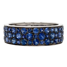 Three Row Sapphire Band Ring