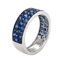 Three Row Sapphire Band Ring