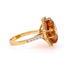 Step cut Citrine Ring