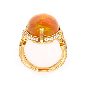 Oval Cabochon Opal ring