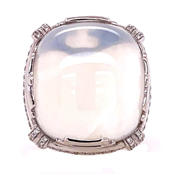 Moon Quartz cabochon ring