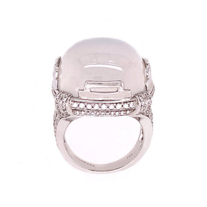 Moon Quartz cabochon ring