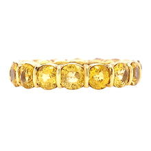 yellow sapphire eternity band