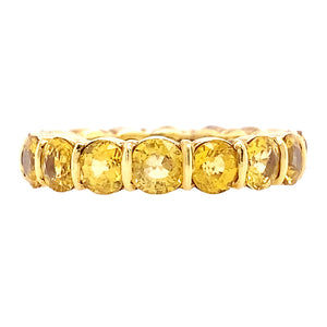 yellow sapphire eternity band