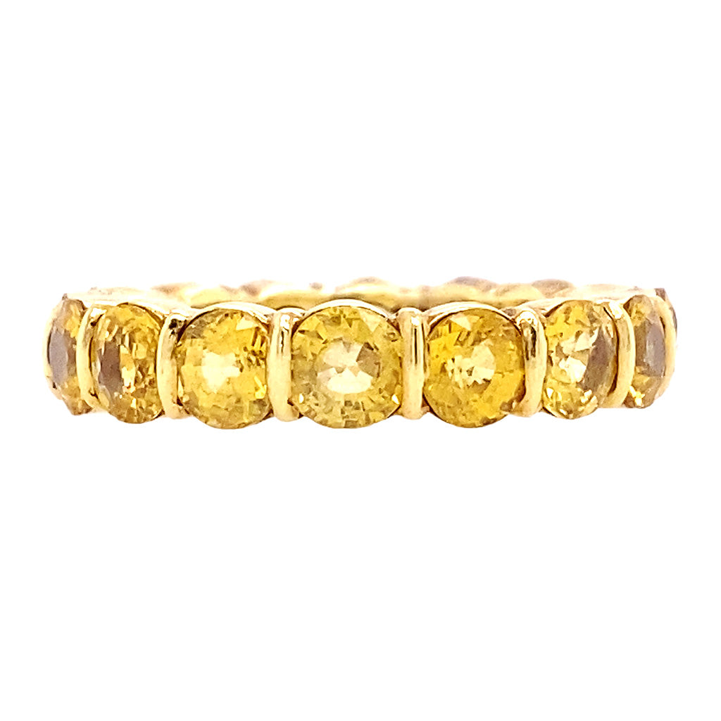 yellow sapphire eternity band