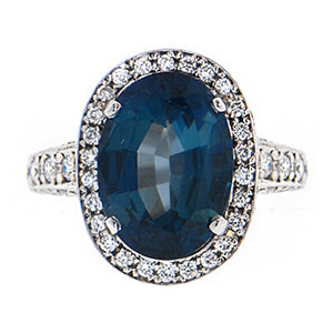 oval london blue topaz ring