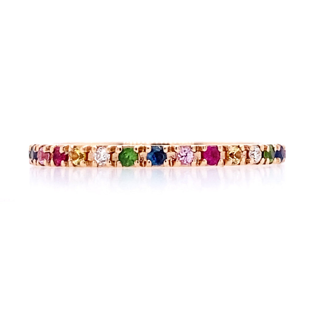 Rainbow Sapphire Band