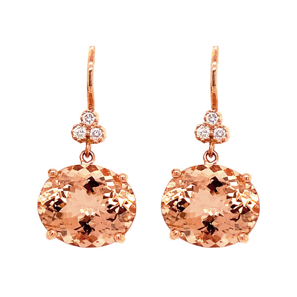 morganite earrings