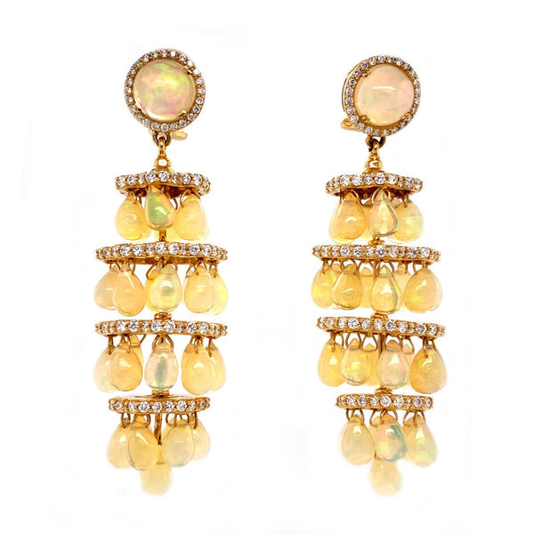 Opal Chandelier earrings